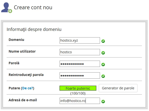 Úprava nového účtu WHM